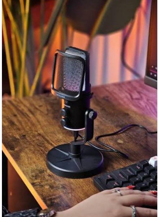 LENYES SL01 USB Condenser Microphone with RGB for Streaming Gaming Recording - Image 2