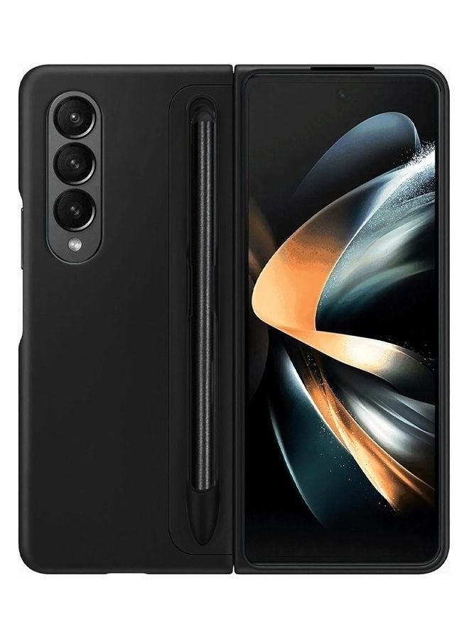 CATANES حافظة سامسونج جالاكسي Z فولد 4 مع قلم باللون الأسود - Image 1