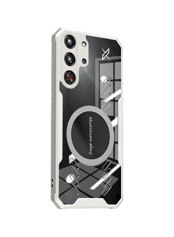 عام "غطاء مغناطيسي متوافق مع Nubia Red Magic 10 Pro 5G، غطاء شفاف مع أكياس هوائية لتبديد الحرارة وحماية كاملة ضد السقوط، مصمم خصيصًا لـ Red Magic 10 Pro."