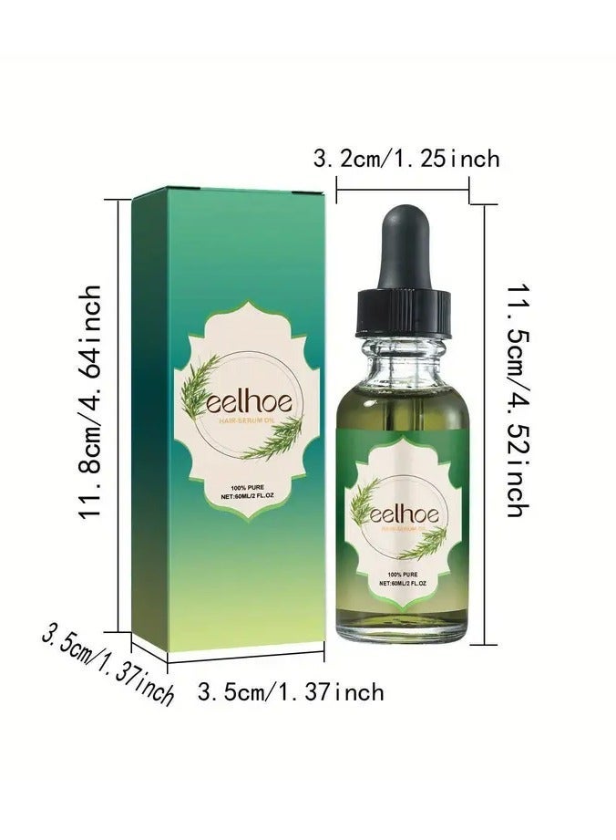 Eelhoe Rosemary Essential Hair Oil Treatment for Women - Moisturizing Scalp Care with Jojoba, Castor, Peppermint and Ginger Oils - For Normal Hair Type, Deep Cleansing and Smooth Nourishment - Image 5