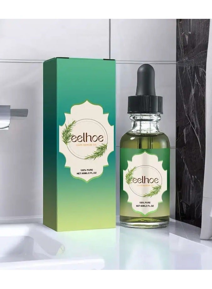 Eelhoe Rosemary Essential Hair Oil Treatment for Women - Moisturizing Scalp Care with Jojoba, Castor, Peppermint and Ginger Oils - For Normal Hair Type, Deep Cleansing and Smooth Nourishment - Image 4