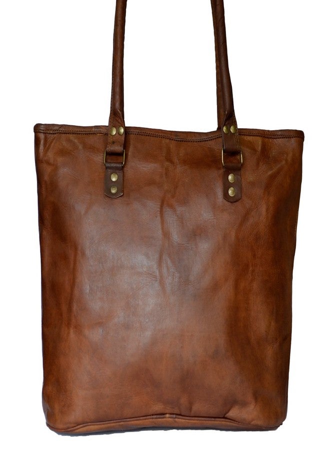 Madosh, Women's Genuine Leather Top Handle Bag Vintage Handmade Medium Purse Tote Shoulder Brown Gifts Handbags - Image 4