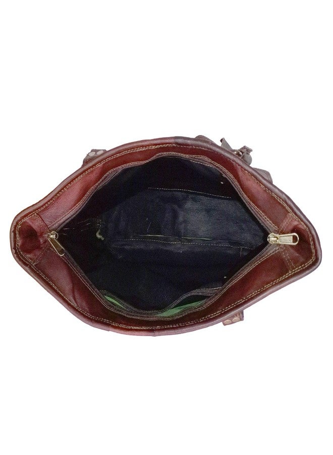 Madosh, Women's Genuine Leather Top Handle Bag Vintage Handmade Medium Purse Tote Shoulder Brown Gifts Handbags - Image 5