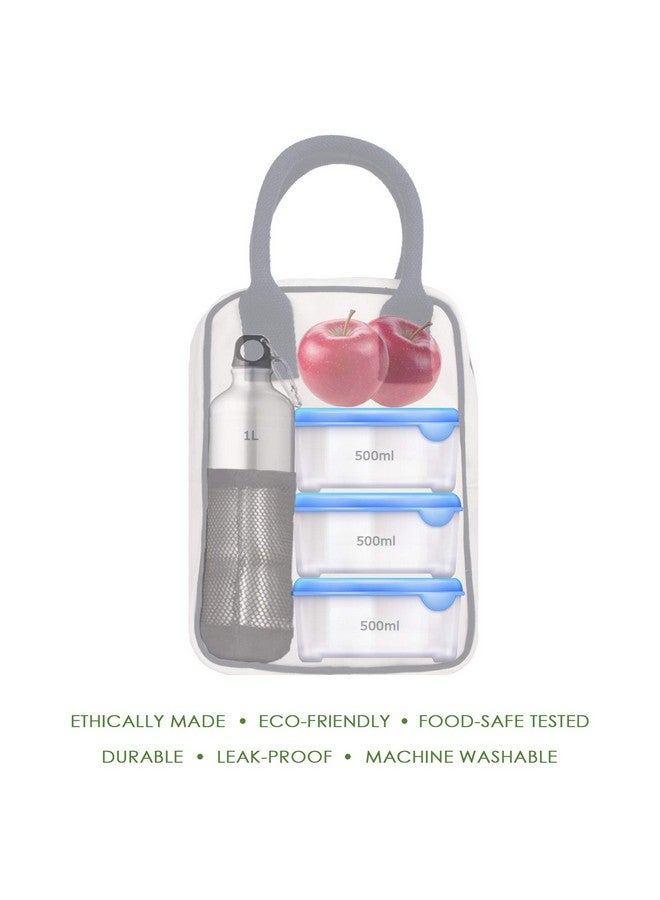 EcoRight Eco Right Lunch Bags for Office Women & Men, Insulated Lunch Bag for Kids, Tiffin Bag with Bottle Holder, Carry Handle & Pocket - Image 5