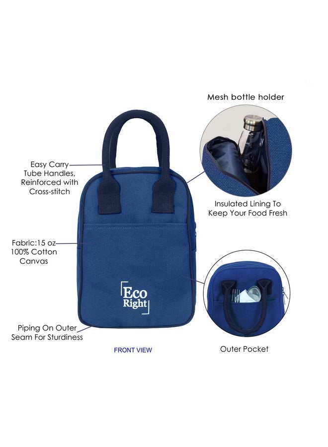 EcoRight Eco Right Lunch Bags for Office Women & Men, Insulated Lunch Bag for Kids, Tiffin Bag with Bottle Holder, Carry Handle & Pocket - Image 3