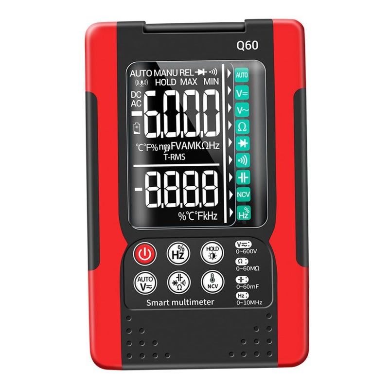 Digital Multimeter Q60 Portable Electrical Tester NCV Auto Ranging True RMS - Image 2