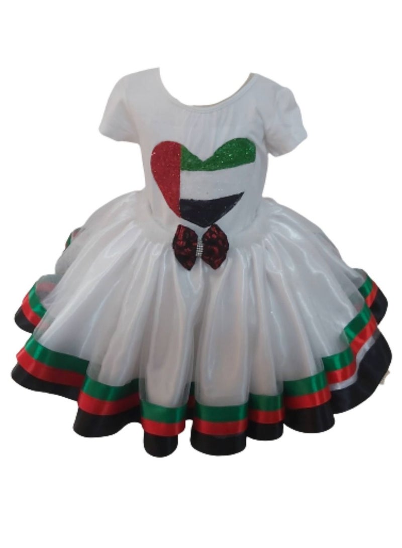 داديز أنجل تي شيرت يوم العلم الوطني الإماراتي وتنورة توتو للبنات - Image 1