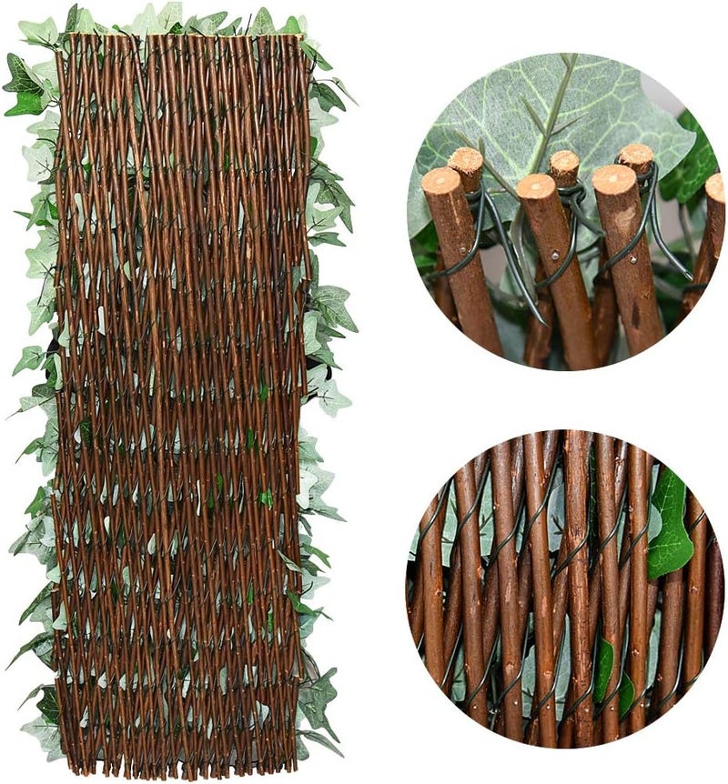 GLANT Expandable Fence Privacy Screen for Balcony Patio Outdoor,Decorative Faux Ivy Fencing Panel,Artificial Hedges (Single Sided Leaves) - Image 5