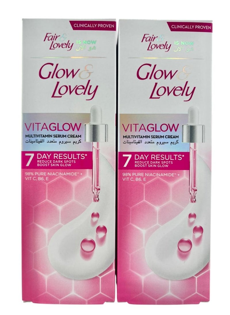Glow & Lovely GLOW AND LOVELY VITAGLOW MULTIVITAMIN SERUM CREAM 100ML PACK OF 2 - Image 1