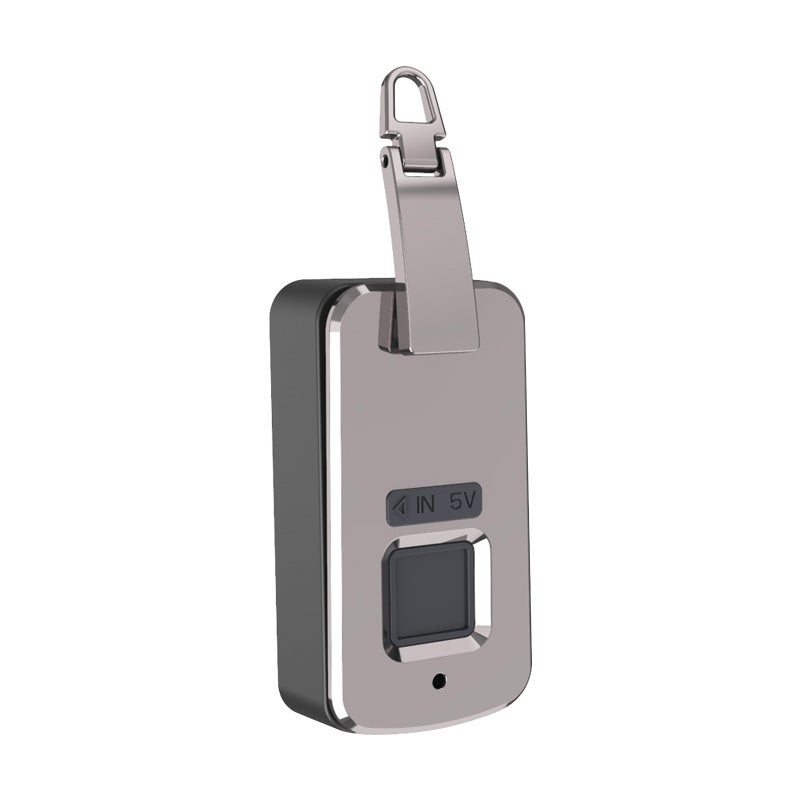Fingerprint Padlock Dark Gray: High-tech Fingerprint Sensor 1-Touch Unlock - Durable Zinc Alloy & PC Construction Fingerprint Lock for Home Outdoor Suitcase Backpack Use - Image 1