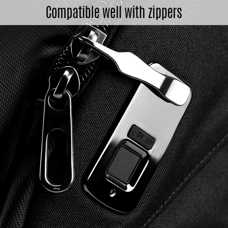 Fingerprint Padlock Dark Gray: High-tech Fingerprint Sensor 1-Touch Unlock - Durable Zinc Alloy & PC Construction Fingerprint Lock for Home Outdoor Suitcase Backpack Use - Image 5