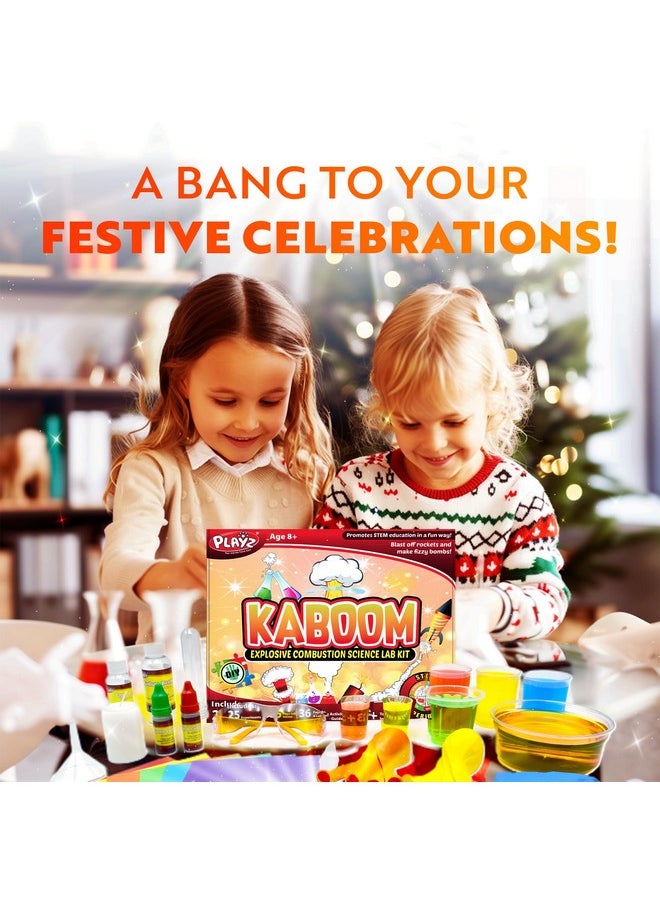 Playz - Kaboom! 50+ Explosive Science Experiments Kit For Kids Age 8-12 With 25 Playz Lab Token Experiments - Chemistry Set Stem Learning & Educational Toys & Gifts For Boys, Girls, Teenagers & Kids - Image 1