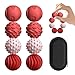 XYOFUN 8Pcs Silicone Magnetic Fidget Toys Silicone Sensory Ball Textured Sensory Stress Relief Balls Desk Toy for Office Home Cool for Men Women Age 14 Pink - Image 2