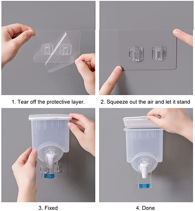 REPLEX WallMounted Oil Dispenser Bottle Soy Sauce Jar Vinegar Liquid Condiment Pot Spice Jars Seasoning Storage Bottle Pressing Liquid Tank Multi Dispenser for Oil Vinegar Cooking Wine and Sauce - Image 2