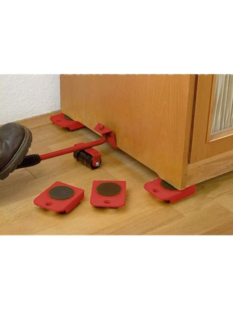 Arabest Furniture Lift Mover Tool Set,Furniture Lifter Tool with Lifting Lever & 4 Wheels,Heavy Furniture Moving Sliders Appliance Rollers Heavy Duty Mover Dolly Sliders Tool Furniture Lifter  - Image 4