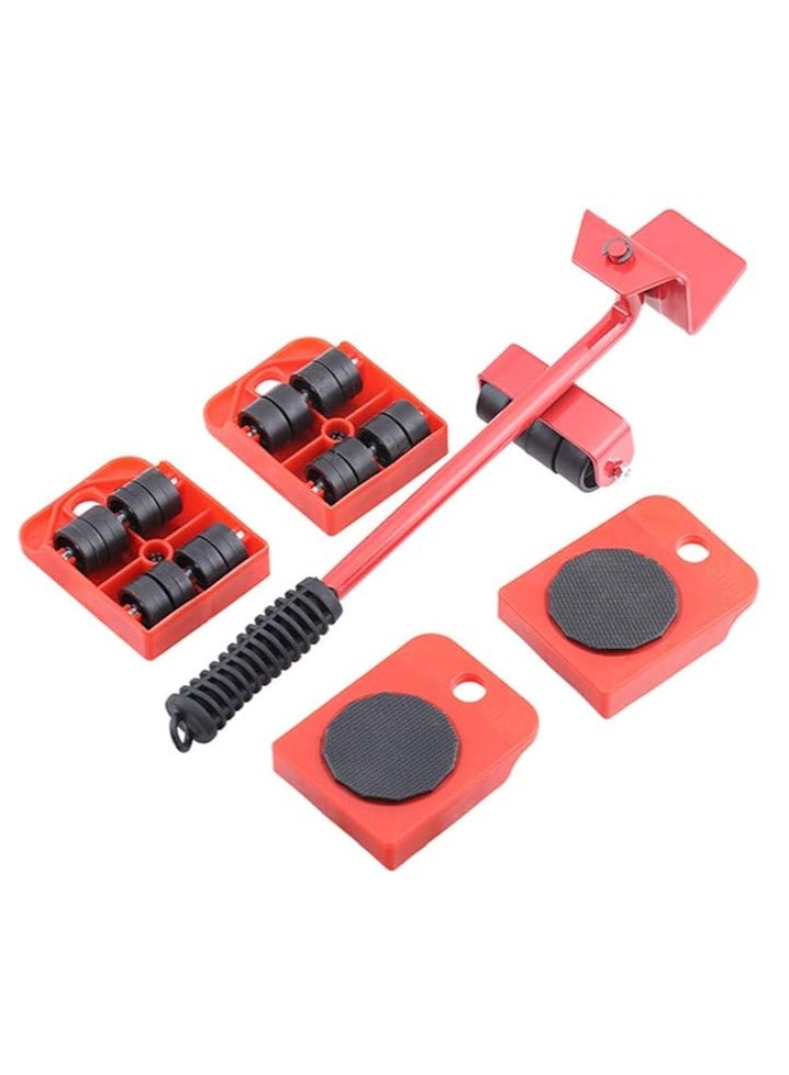 Arabest Furniture Lift Mover Tool Set,Furniture Lifter Tool with Lifting Lever & 4 Wheels,Heavy Furniture Moving Sliders Appliance Rollers Heavy Duty Mover Dolly Sliders Tool Furniture Lifter  - Image 1