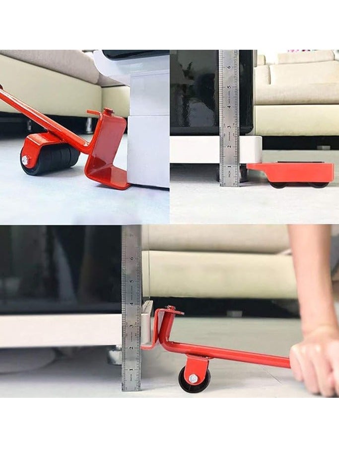 Arabest Furniture Lift Mover Tool Set,Furniture Lifter Tool with Lifting Lever & 4 Wheels,Heavy Furniture Moving Sliders Appliance Rollers Heavy Duty Mover Dolly Sliders Tool Furniture Lifter  - Image 5