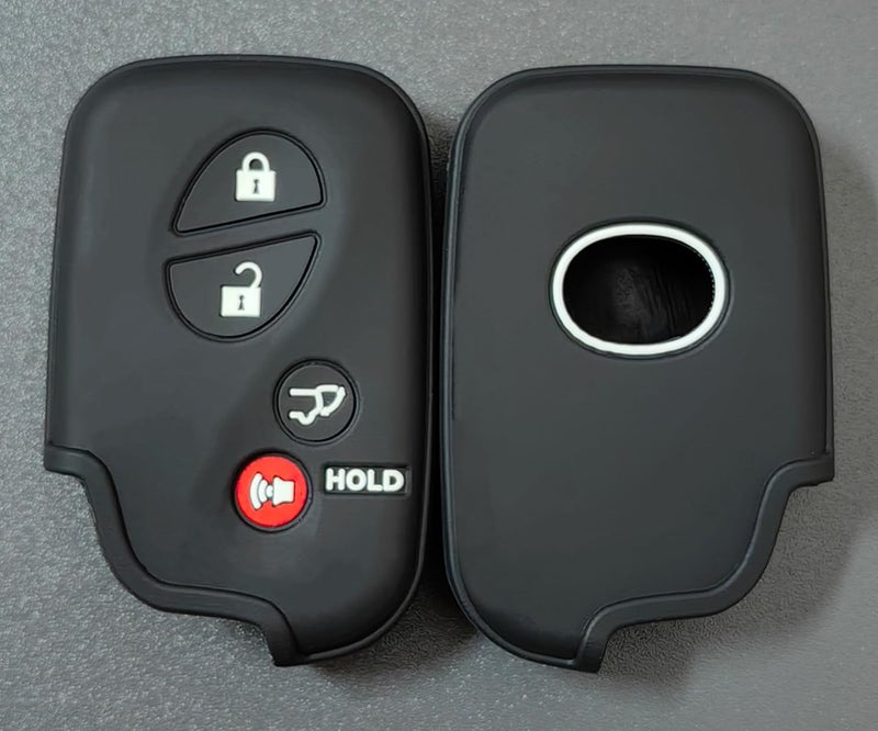REPROTECTING Silicone Rubber Key Fob Cover Compatible with 2005-2017 Lexus CT200h ES350 GS300 GS350 GS430 GS450h GS460 is F IS250 IS350 LS460 LS600h LX570 RX350 (Black Black) - Image 2