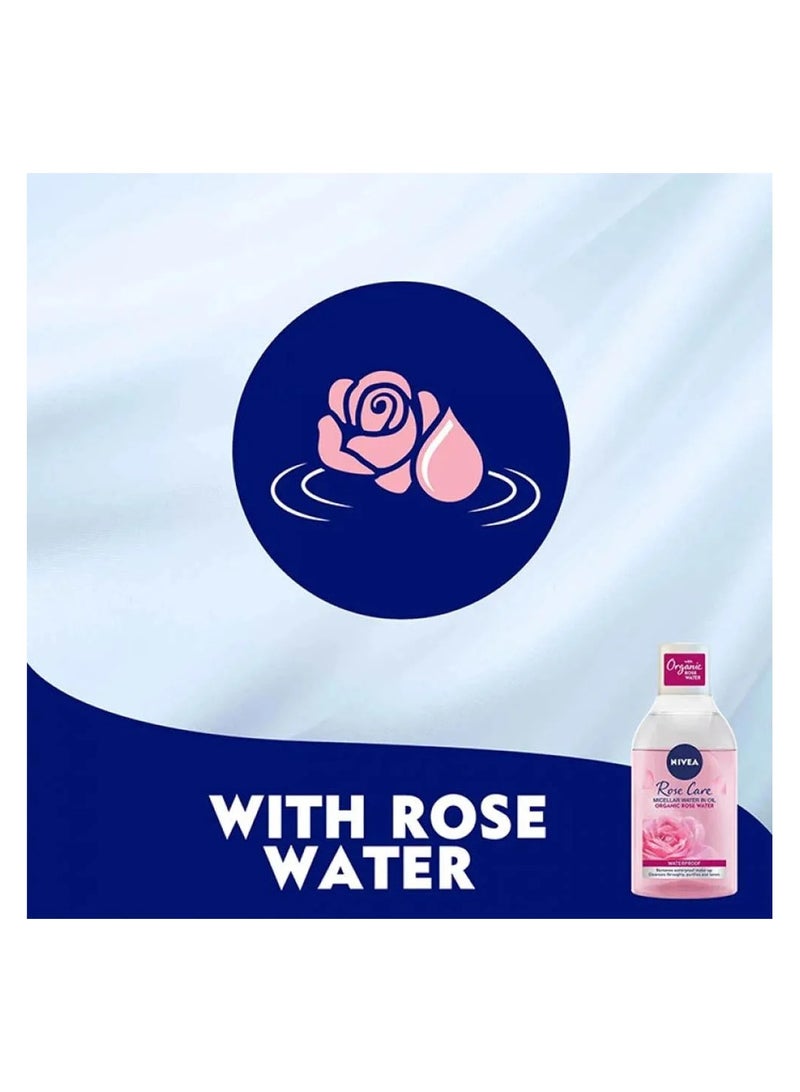 Nivea Micellar Water Makeup Remover with Organic Rose Water - 400ml - Image 2