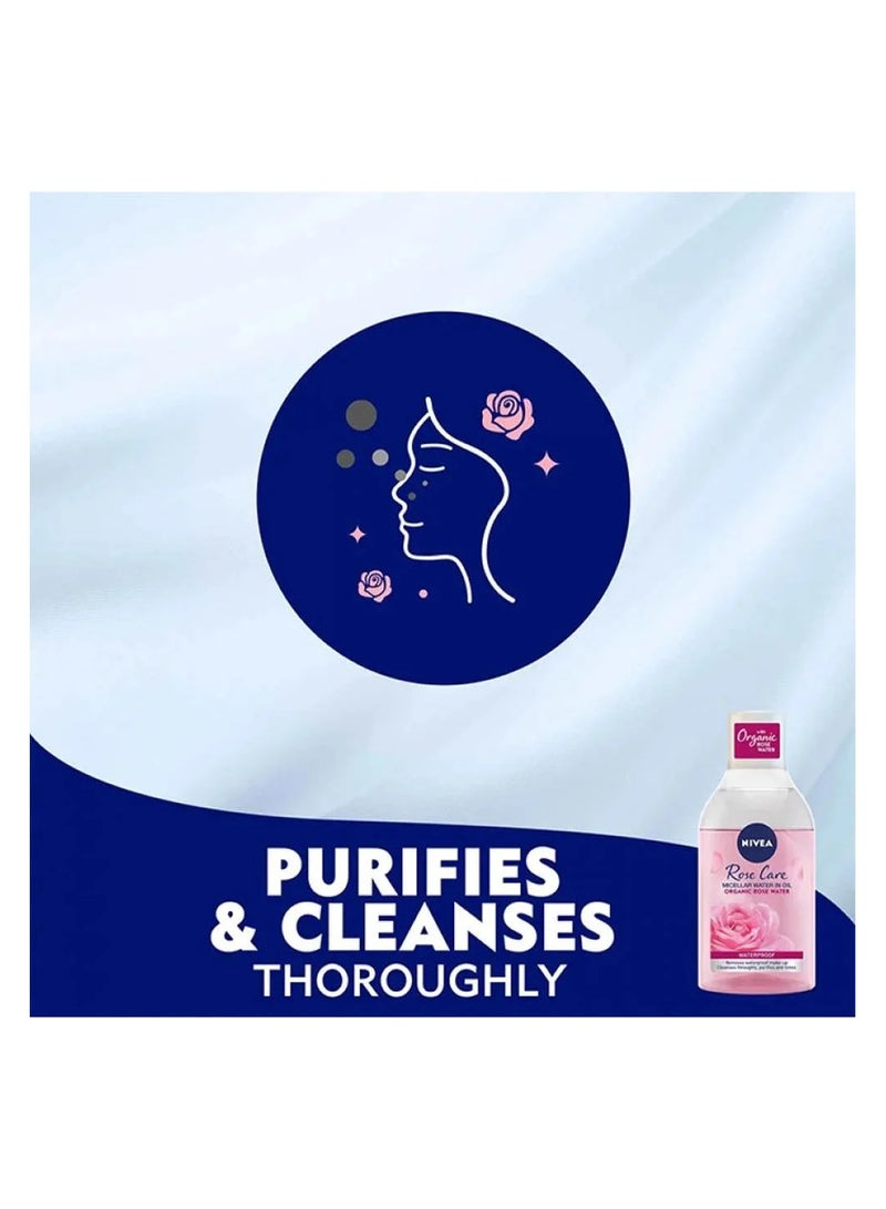 Nivea Micellar Water Makeup Remover with Organic Rose Water - 400ml - Image 3