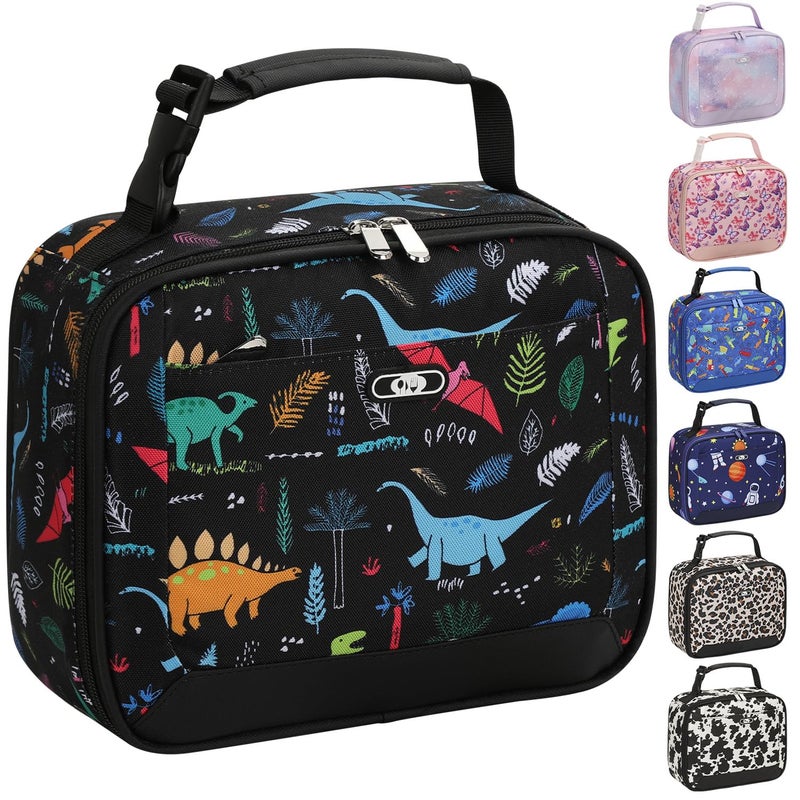 Tenot Lunch Box Kids Insulated Lunch Bag for Boys Girls Cute Reusable Lunch Tote Bag Waterproof Portable Thermal Lunch Box Kids for School Picnic Travel Dinosaur - Image 1