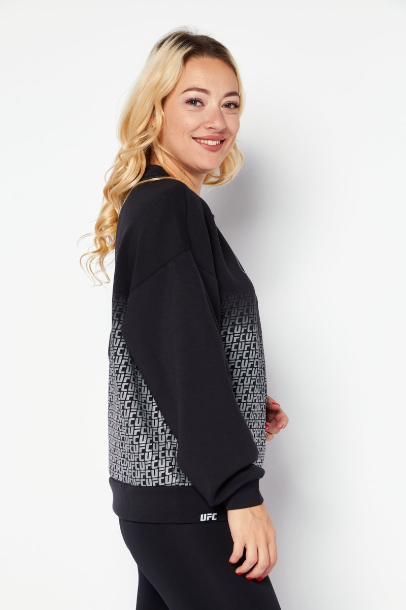 Ufc Women Sportswear Fit Long Sleeves Training Sweatshirt, Black - Image 3