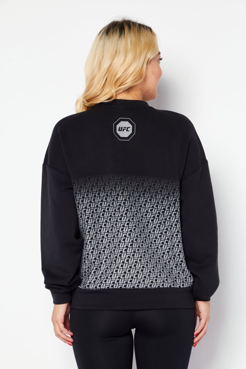 Ufc Women Sportswear Fit Long Sleeves Training Sweatshirt, Black - Image 2