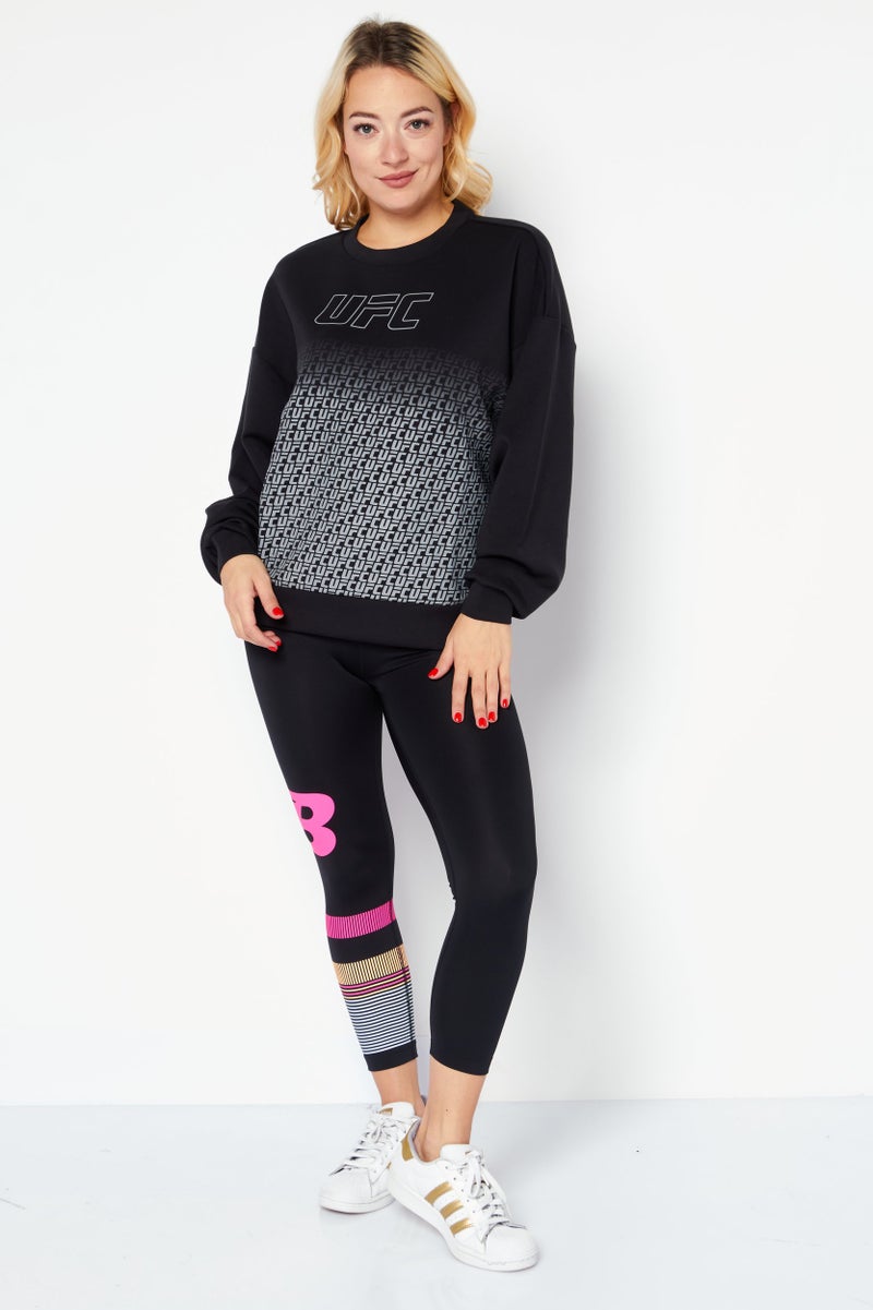 Ufc Women Sportswear Fit Long Sleeves Training Sweatshirt, Black - Image 2