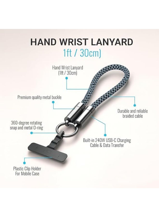 Lanyard – Cell Phone Strap with 240W USB C Charging & Data Cable – Durable Travel Essentials for iPhone 17/16/15 - Image 3