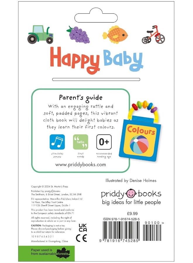 Happy Baby Colours: Rattle and Cloth Book - Image 5