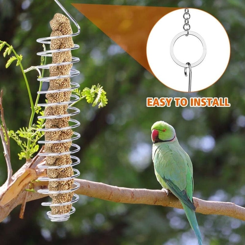 DONGKER 2 Pcs Parrot Treat Holder,Stainless Steel Food Skewer for Parrot Parakeet Cockatiels - Image 5