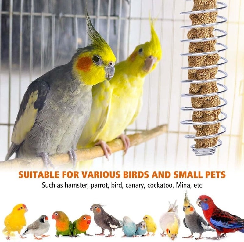 DONGKER 2 Pcs Parrot Treat Holder,Stainless Steel Food Skewer for Parrot Parakeet Cockatiels - Image 3