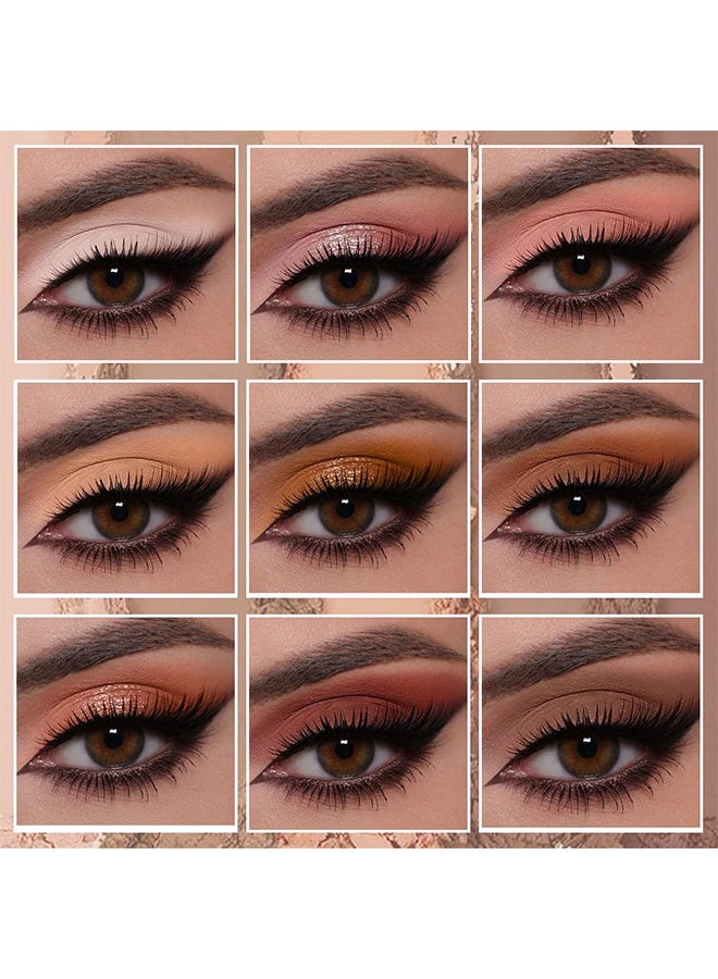 HUDA STORY The Desert Rose Eyeshadow Palette, Neutral Nude Brown Eyeshadow Palette Makeup,9-Color Matte Eye shadow & Shimmer Eyeshadow Palette,Long-Lasting Waterproof Eye shadow,Versatile Eye Makeup Looks - Image 5