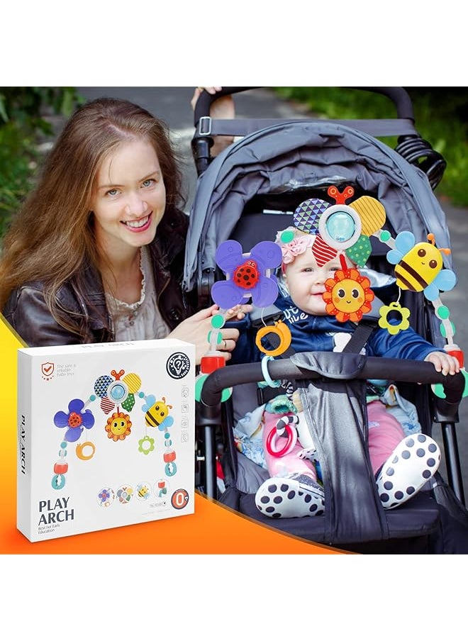 FUN MOMENT - Stroller Arch Toy Clip On Baby Pram Activity Arch Musical Sensory Toys Crib Bouncer Accessories - Image 1