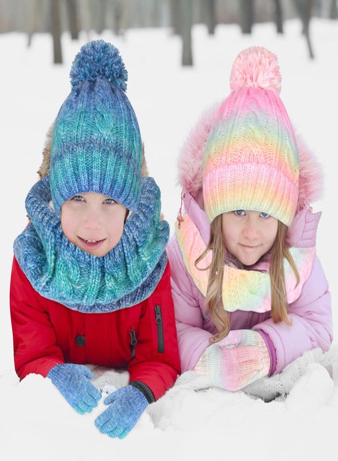LeeLoon Kids Winter Hat Scarf Gloves Set, Kids Beanie Hat Neck Scarf Mittens with Thick Warm Fleece for Boy Girl 3-10 Years Old - Image 5