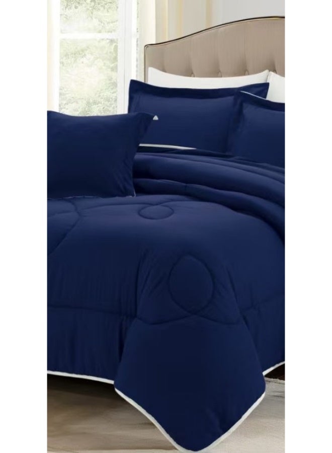 مينجلي طقم لحاف نفرين فندقي ساده ذو طابع وجهين ليمنحك النومه المثالية من خامه المايكروفايبر مقاس ٢٣٠*٢٥٠سم - Image 3