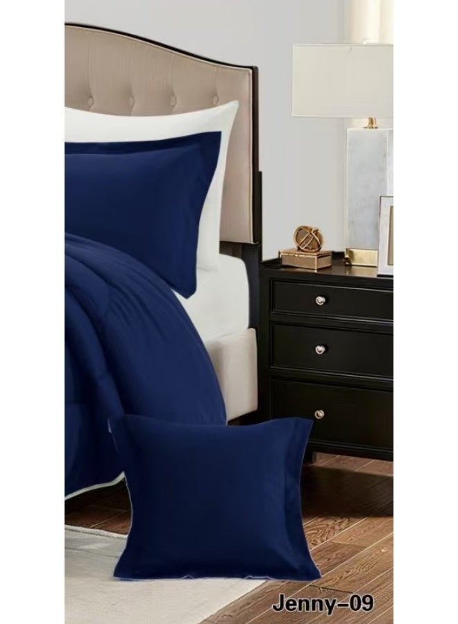 مينجلي طقم لحاف نفرين فندقي ساده ذو طابع وجهين ليمنحك النومه المثالية من خامه المايكروفايبر مقاس ٢٣٠*٢٥٠سم - Image 4