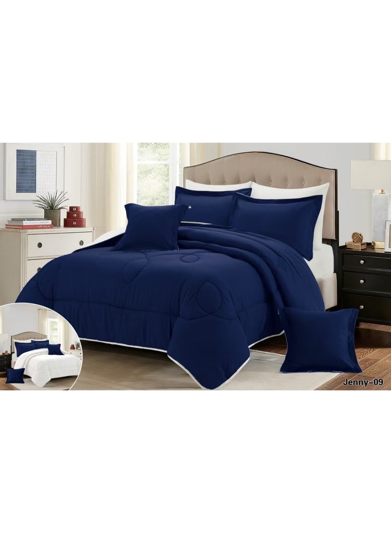 مينجلي طقم لحاف نفرين فندقي ساده ذو طابع وجهين ليمنحك النومه المثالية من خامه المايكروفايبر مقاس ٢٣٠*٢٥٠سم - Image 1