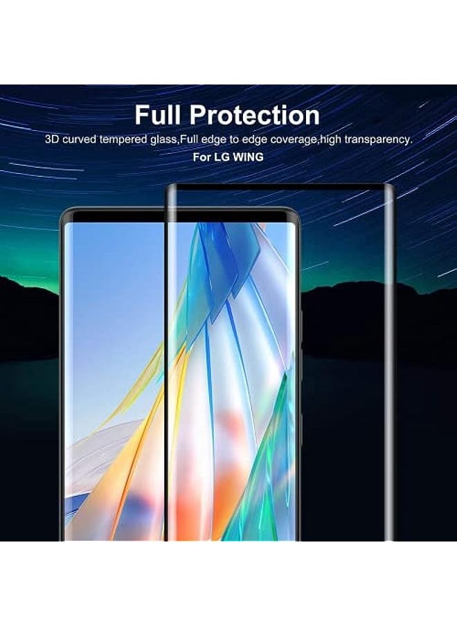 HuHa - LG Wing 5G Tempered Glass 3D Full Curved Screen Protector for LG Wing 5G Glass - Image 1