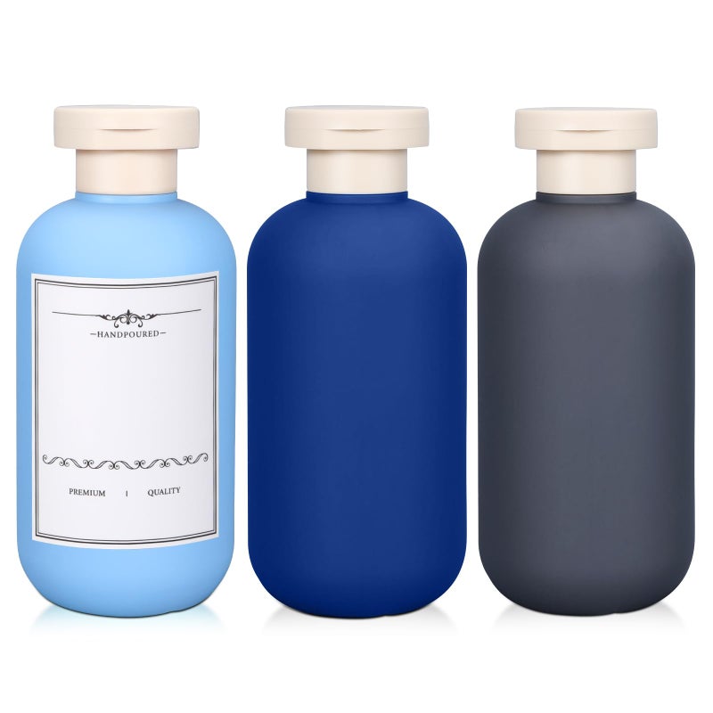 Asevat 6.7Oz Sealed Plastic Travel Shampoo Bottles  Travel Shampoo And Conditioner Bottles Refillable  Empty Squeeze Bottle  Hand Soap Dispenser For Vacation  Gym  Home(Bluenavygrey) - Image 1