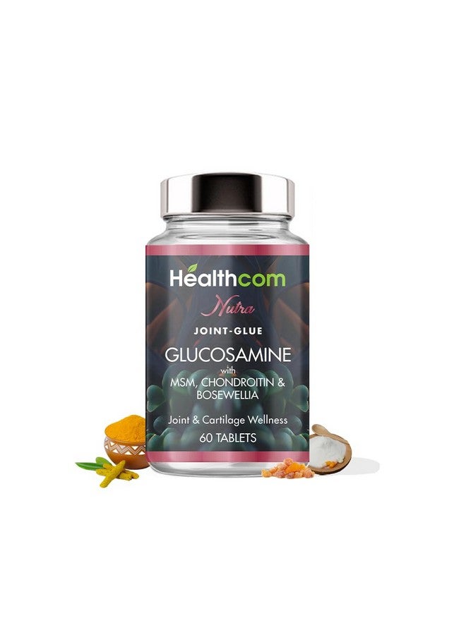 Healthcom راحة آلام المفاصل: حبوب هيلثكوم نوترا جلوتين 60 قرص جلوسامين لصحة المفاصل والغضاريف، صحة المفاصل، الحركة والمرونة | MSM، كوندرويتين، بوسويليا | راحة المفاصل للرجال والنساء - Image 1