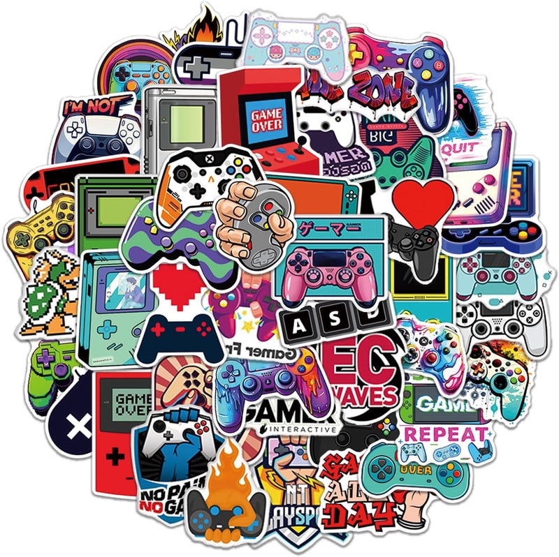 QTL Waterproof Video Game Vinyl Stickers Pack for Laptop Scrapbooking (100 Pcs Game Style) - Image 1