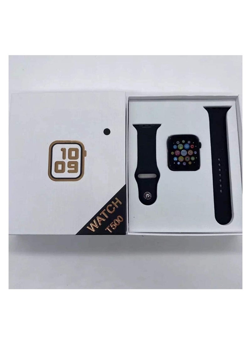 BJollys - T500 Smart Watch Bluetooth Call And Waterproof Fitness Tracker ECG Heart Rate Monitor Smartwatch for Android and iOS Mobile Phone (Black) - Image 1