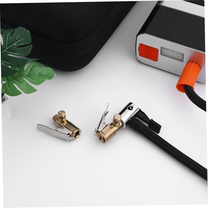 مشبك هواء لقفل فوهة نفخ الإطارات للضاغط الهوائي، نفخ إطارات السيارات والدراجات، تصميم مدمج - Image 4