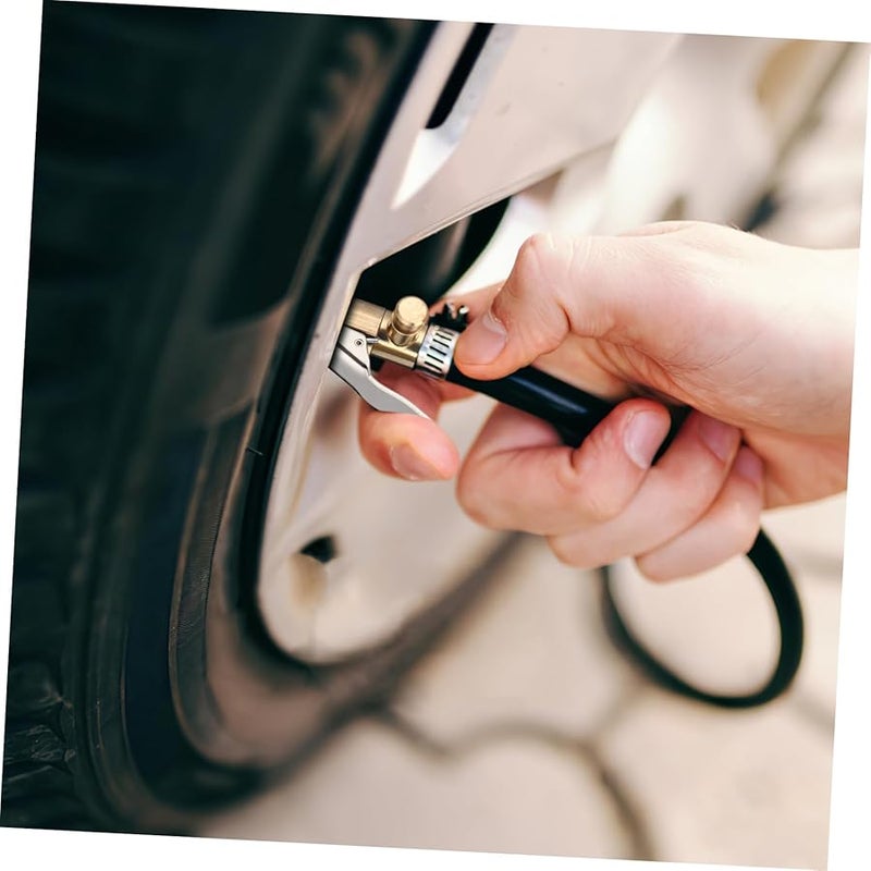 مشبك هواء لقفل فوهة نفخ الإطارات للضاغط الهوائي، نفخ إطارات السيارات والدراجات، تصميم مدمج - Image 5