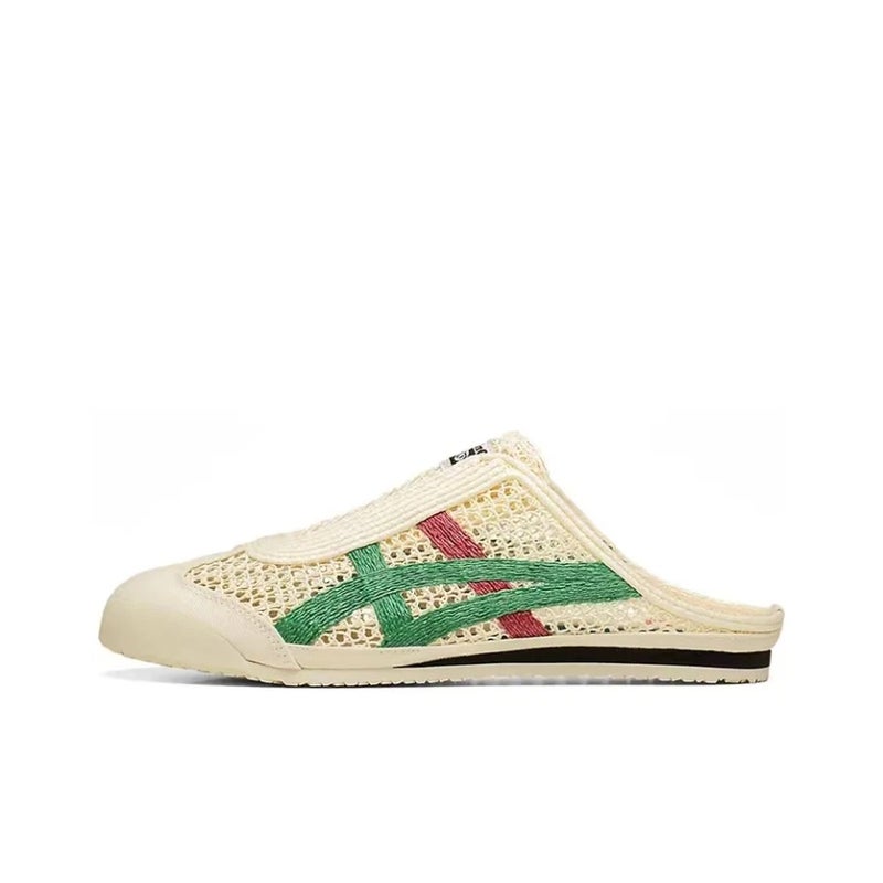 Onitsuka Tiger MEXICO 66 SABOT Brown Green Comfortable Lightweight Casual Slip-On Unisex Sandal Durable Everyday