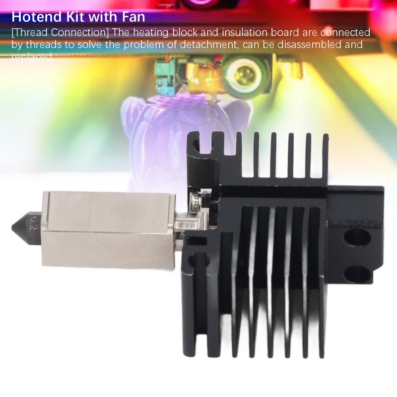Hardened Steel 0 2mm Nozzle Hotend Kit With 2510 Fan For P1P P1S 3D Printer - Image 3