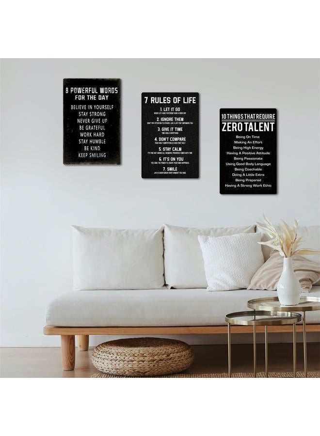 Fmcmly 10 Things That Require Zero Talent Metal poster Inspirational Tin Sign for Teen Bedroom Decor Home Office Bedroom Classroom Cafes Motivational Wall Decor 8x12 Inch - Image 4