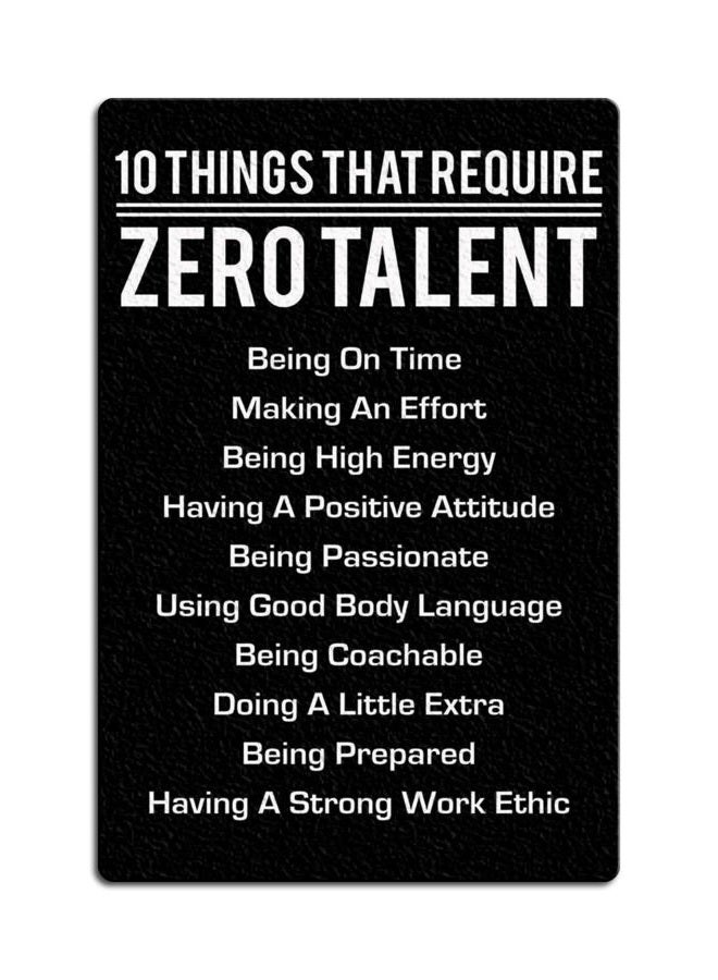 Fmcmly 10 Things That Require Zero Talent Metal poster Inspirational Tin Sign for Teen Bedroom Decor Home Office Bedroom Classroom Cafes Motivational Wall Decor 8x12 Inch - Image 1