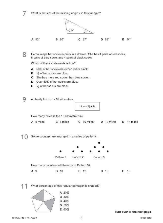 11+ GL Maths Practice Papers: Ages 10-11 - Pack 1 (with Parents' Guide & Online Edition)